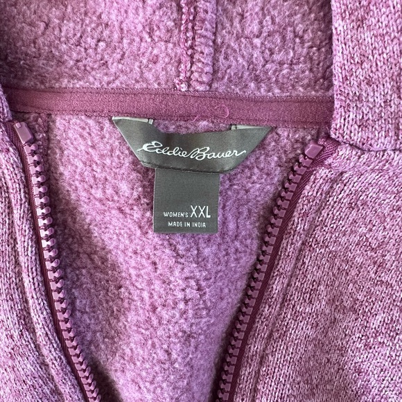 Eddie Bauer hooded sweater/sweatshirt zip up - Picture 2 of 3
